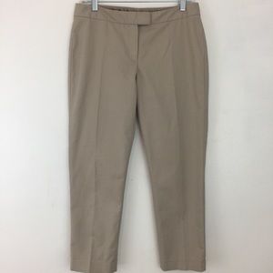 Tahari Cropped Ankle Dress Pants Size 6 Khaki Tan